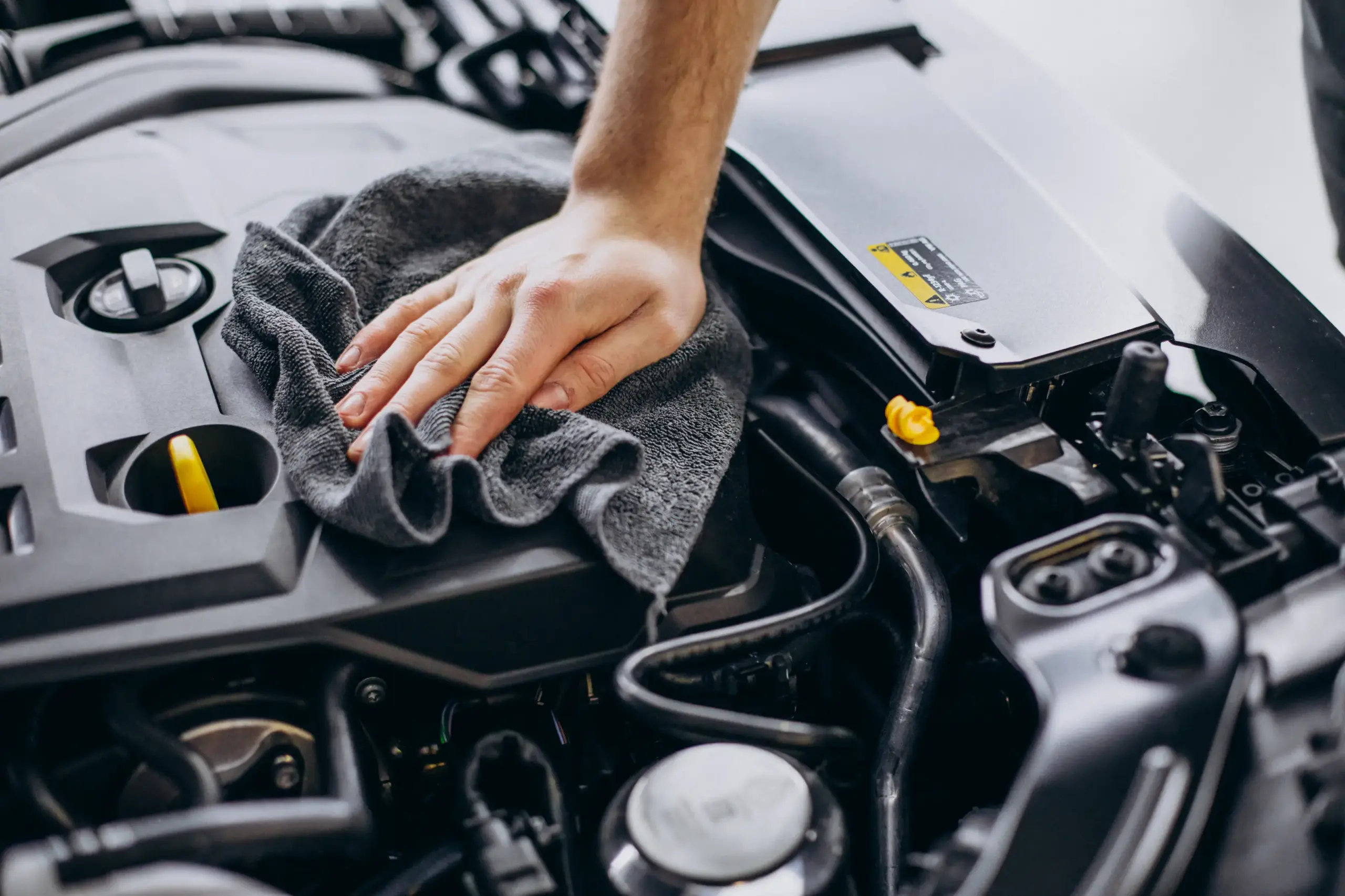 man-polishing-car-inside-car-service
